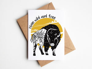 Roam Wild and Free, Greeting Card - Mountain Mornings - Greeting Card