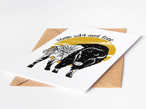 Roam Wild and Free, Greeting Card - Mountain Mornings - Greeting Card