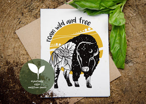 Roam Wild And Free, Plantable Seed Greeting Card - Mountain Mornings - Plantable Greeting Cards