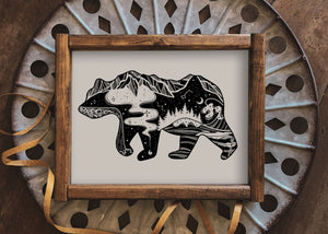 Roaming Bear Print - Mountain Mornings - Prints