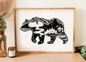 Roaming Bear Print - Mountain Mornings - Prints