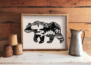 Roaming Bear Print - Mountain Mornings - Prints