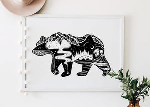Roaming Bear Print - Mountain Mornings - Prints
