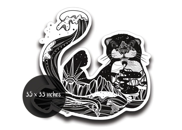 Sea Otter Sticker - Mountain Mornings - Sticker