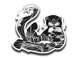 Sea Otter Sticker - Mountain Mornings - Sticker