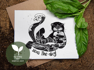 Seas The Day, Plantable Seed Greeting Card - Mountain Mornings - Plantable Greeting Cards