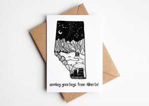 Sending Greetings from Alberta, Greeting Card - Mountain Mornings - Greeting Card
