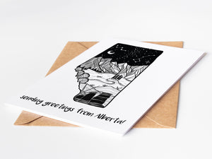 Sending Greetings from Alberta, Greeting Card - Mountain Mornings - Greeting Card