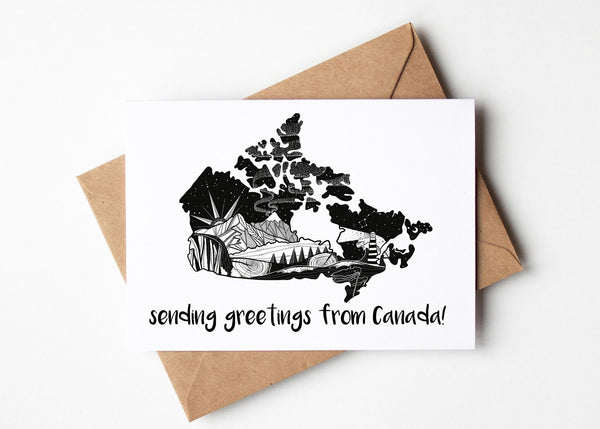 Sending Greetings from Canada, Greeting Card - Mountain Mornings - Greeting Card