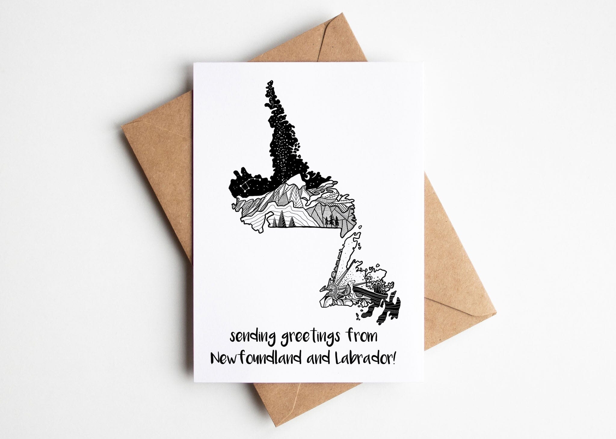 Sending Greetings from Newfoundland, Greeting Card