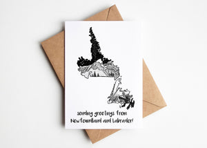 Sending Greetings from Newfoundland, Greeting Card - Mountain Mornings - Greeting Card