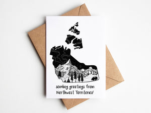 Sending Greetings from Northwest Territories, Greeting Card - Mountain Mornings - Greeting Card