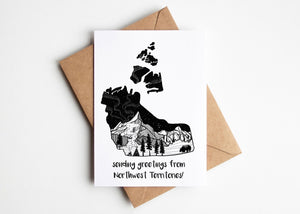 Sending Greetings from Northwest Territories, Greeting Card - Mountain Mornings - Greeting Card