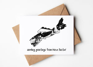 Sending Greetings from Nova Scotia, Greeting Card - Mountain Mornings - Greeting Card