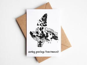 Sending Greetings from Nunavut, Greeting Card - Mountain Mornings - Greeting Card