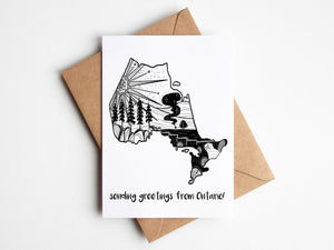 Sending Greetings from Ontario, Greeting Card - Mountain Mornings - Greeting Card