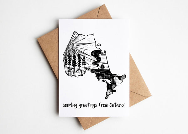 Sending Greetings from Ontario, Greeting Card - Mountain Mornings - Greeting Card