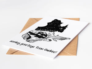 Sending Greetings from Quebec, Greeting Card - Mountain Mornings - Greeting Card