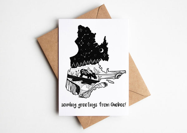 Sending Greetings from Quebec, Greeting Card - Mountain Mornings - Greeting Card