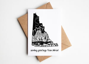Sending Greetings from Yukon, Greeting Card - Mountain Mornings - Greeting Card