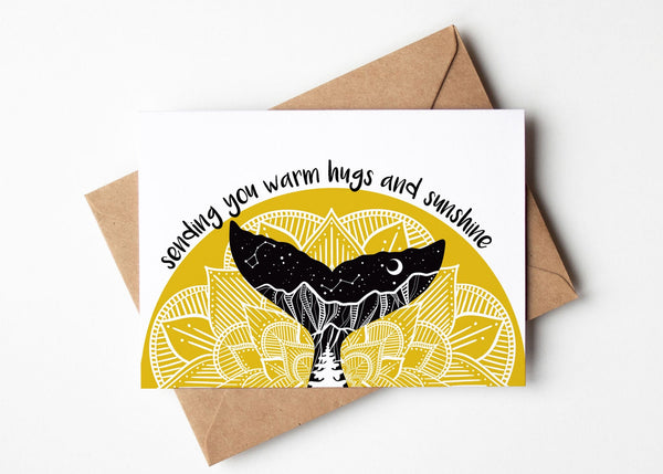 Sending You Warm Hugs and Sunshine, Greeting Card - Mountain Mornings - Greeting Card