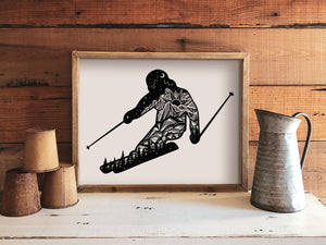 Skier Print - Mountain Mornings - Prints