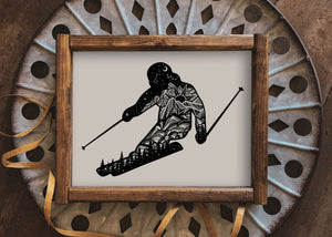 Skier Print - Mountain Mornings - Prints