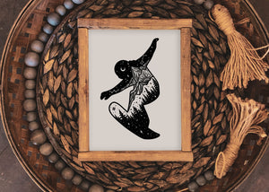 Snowboarder Print - Mountain Mornings - Prints