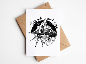 Stay Wild and Free, Greeting Card - Mountain Mornings - Greeting Card