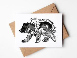 Thank you for Bearing with me, Greeting Card - Mountain Mornings - Greeting Card