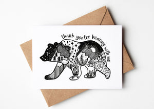 Thank you for Bearing with me, Greeting Card - Mountain Mornings - Greeting Card