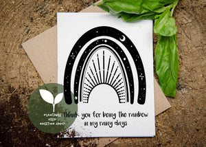 Thank You For Being A Rainbow, Plantable Seed Greeting Card - Mountain Mornings - Plantable Greeting Cards