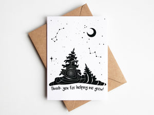 Thank You For Helping Me Grow; Greeting Card - Mountain Mornings - Greeting Card