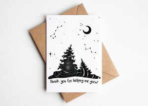 Thank You For Helping Me Grow; Greeting Card - Mountain Mornings - Greeting Card
