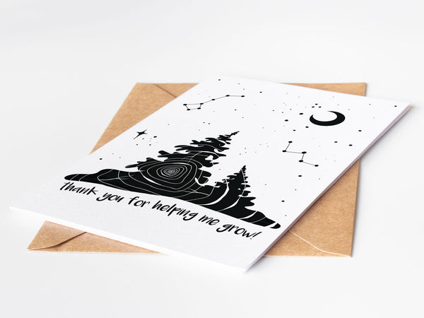Thank You For Helping Me Grow; Greeting Card - Mountain Mornings - Greeting Card