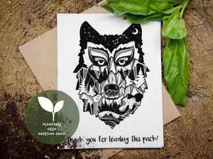 Thank You For Leading This Pack, Plantable Seed Greeting Card - Mountain Mornings - Plantable Greeting Cards