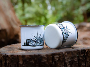 Three Sisters, Camping Mug - Mountain Mornings - Camping Mug