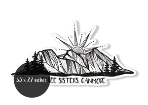 Three Sisters Mountain Sticker - Mountain Mornings - Sticker