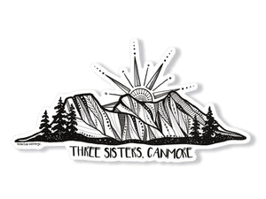 Three Sisters Mountain Sticker - Mountain Mornings - Sticker