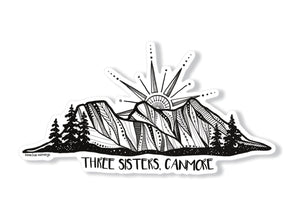 Three Sisters Mountain Sticker - Mountain Mornings - Sticker