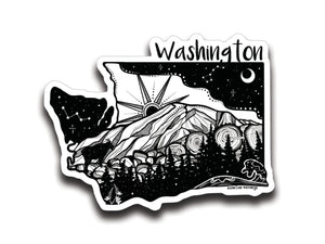 Washington Sticker - Mountain Mornings - Sticker