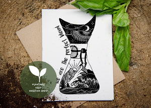 We Are The Perfect Blend, Plantable Seed Greeting Card - Mountain Mornings - Plantable Greeting Cards