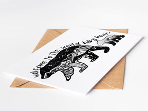 Welcome to the World, Baby Bear; Greeting Card - Mountain Mornings - Greeting Card