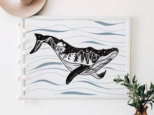 Whale Print - Mountain Mornings - Prints