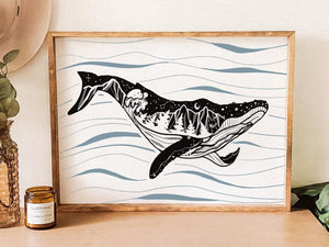 Whale Print - Mountain Mornings - Prints