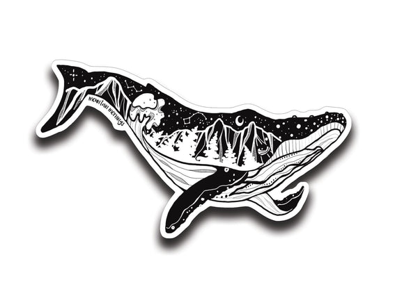 Whale Sticker - Mountain Mornings - Sticker