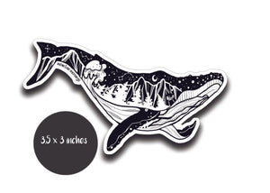 Whale Sticker - Mountain Mornings - Sticker