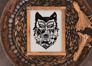 Wolf Head Print - Mountain Mornings - Prints