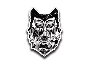 Wolf Head Sticker - Mountain Mornings - Sticker