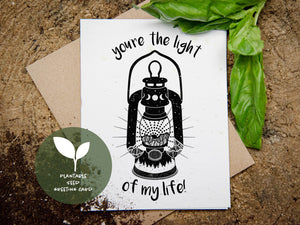 You're the Light of My Life; Plantable Seed Greeting Card - Mountain Mornings - Plantable Greeting Cards